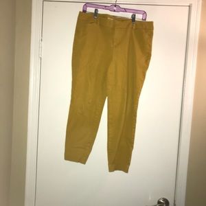 Old Navy Pixie Pants Mustard Yellow